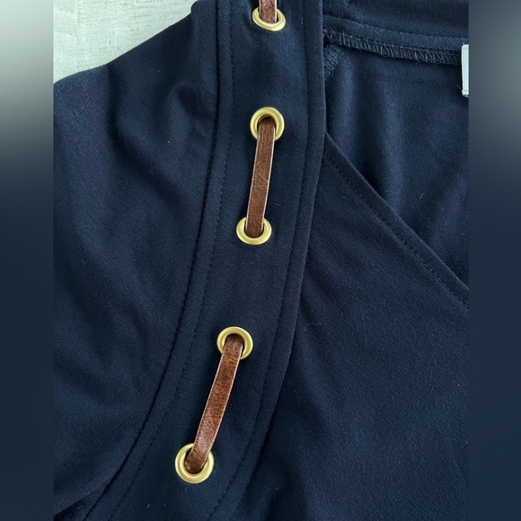 Carmen Marc Valvo Navy Cut and Sew
Faux Wrap Dress Size Large - Picture 9 of 12